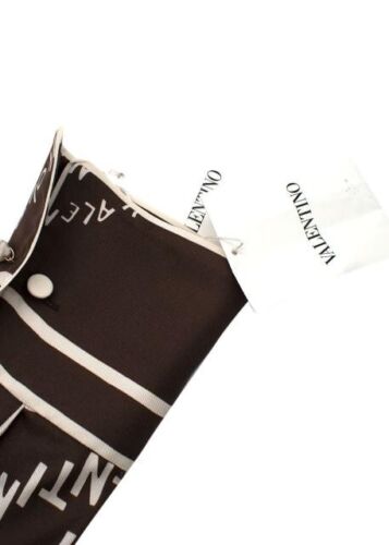Valentino SO ELEGANT Logo Print Silk And Wool Mini Size I 40 UK 8 US 4 S Small ladies