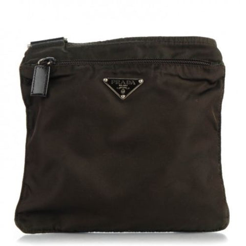 PRADA Nylon Vela Messenger Bag Brown Handbag Ladies