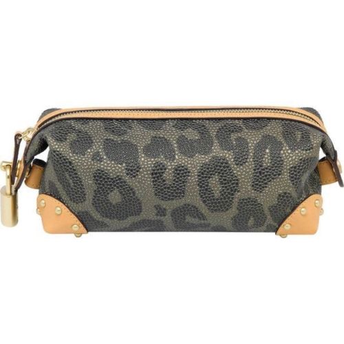 MULBERRY Leopard Print Make Up Bag Black & Birds Nest Printed Pouch BAG Ladies
