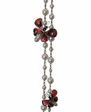 CHANEL Multicolor Gripoix Butterfly Pearl Long Necklace ladies