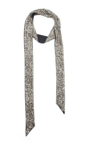 $1255 ISABEL MARANT Gunmetal Pulse Sequin Embellished Scarf one size ladies