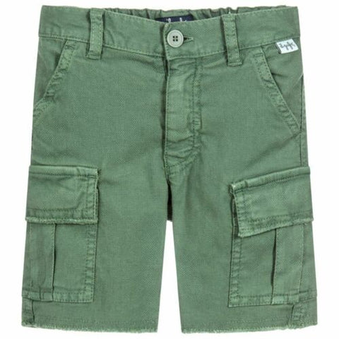 Il Gufo Boys Green Cotton Cargo Shorts 8 years Boys Children