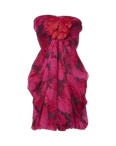 LANVIN Silk Eté 2010 Runaway Editorial Pink Strapless Dress Ladies