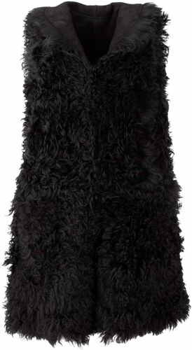 RALPH LAUREN Polo Dyed Curly Lamb Fur Shearling Vest Gilet Size XS/S ladies