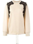 Chloé Chloe lace detail sweatshirt wool top size F 40  Ladies