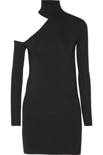 By Malene Birger Women's Black Ayai cutout stretch-knit turtleneck sweater Ladies