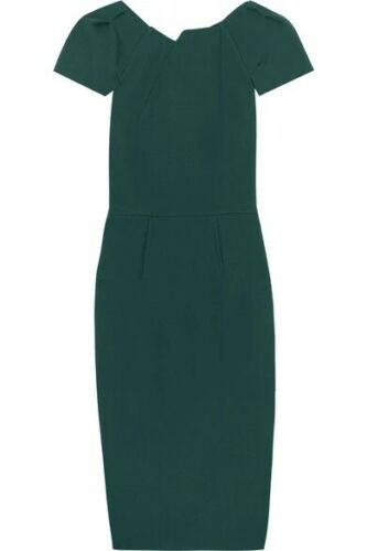 Celebrities favorite gorgeous rm roland mouret scirocco origami teal dress UK 12 ladies
