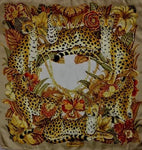 Salvatore Ferragamo Cheetah Leopards Animal Safari Print Silk SCARF 90x90 cm LADIES