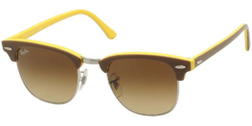 Ray Ban RB3016 Clubmaster 1104 85 Yellow Brown Unisex Amazing Ray Ban