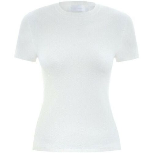ZIMMERMANN WHITE KNIT SHORT SLEEVES TOP Size 0 ladies