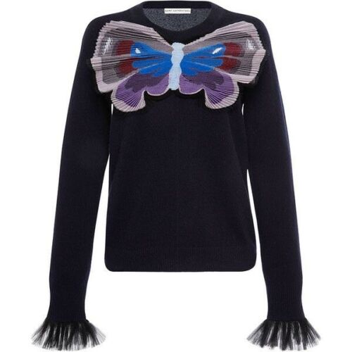 MARY KATRANTZOU Runaway Tuco Embroidered cashmere knit sweater jumper S Small Ladies