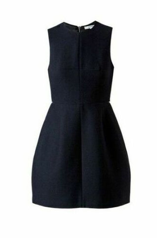 £650 Carven Black Open Back Dress Size FR 36 UK 8 US 4 ladies