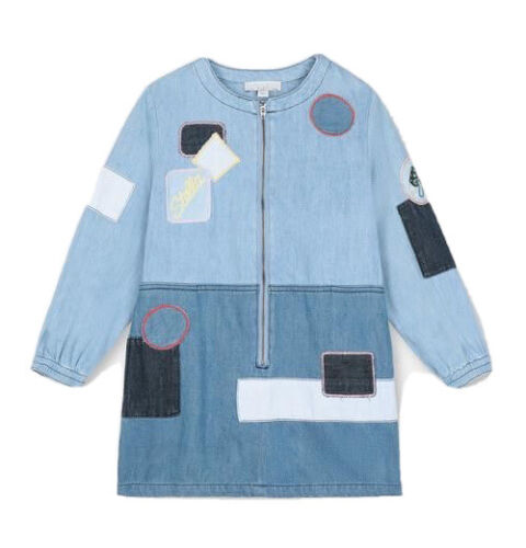 Stella McCartney KIDS Girls' DENIM JEANS PATCHED DRESS SIZE 8 years ladies
