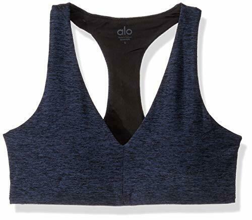 ALO Yoga Women's Rich Navy Heather Alosoft Base Bra Size S ladies