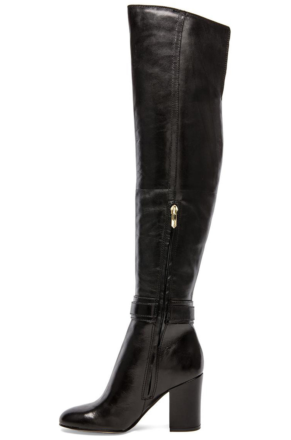Sam Edelman Fae Over The Knee Tall Leather Black Boots Size 41  ladies