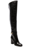 Sam Edelman Fae Over The Knee Tall Leather Black Boots Size 41  ladies