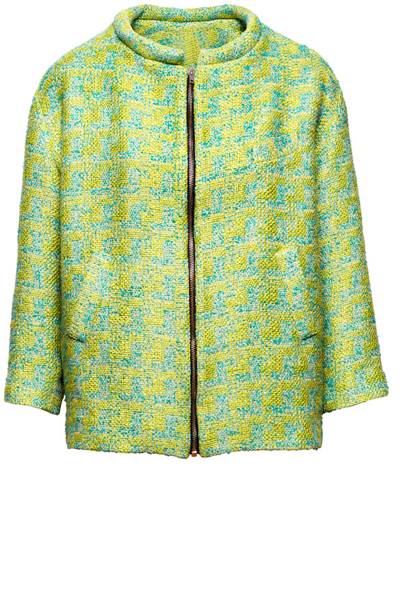 H&M GREEN TWEED CHANEL LIKE BLAZER  ladies