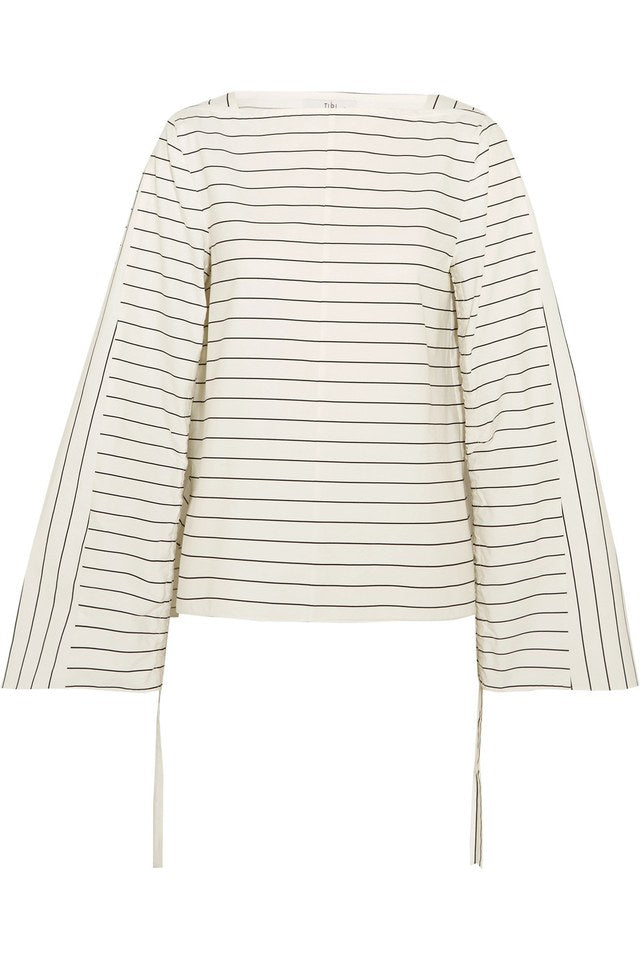 TIBI Striped Cotton-Poplin Top blouse Size US 0 UK 2 XXS ladies