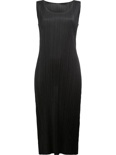 PLEATS PLEASE ISSEY MIYAKE Pleated Tank Dress In Black Size 4 ladies