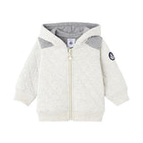 Petit Bateau BABY BOYS HOODED SWEATSHIRT IN QUILTED DOUBLE KNIT JACKET 3 MONTH children