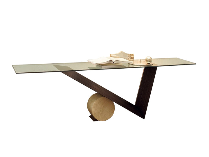 VALENTINO CONSOLE BY CATTELAN ITALIA WOOD AND MARBLE AND AMAZNING MIRROR