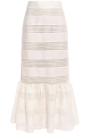 ZIMMERMANN Corsage Crochet-Trimmed Linen Skirt Size 1 S small ladies