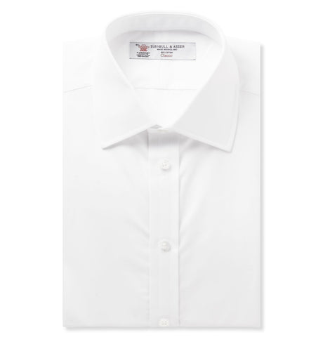 Turnbull & Asser White Classic Cotton Button Down Shirt  Men