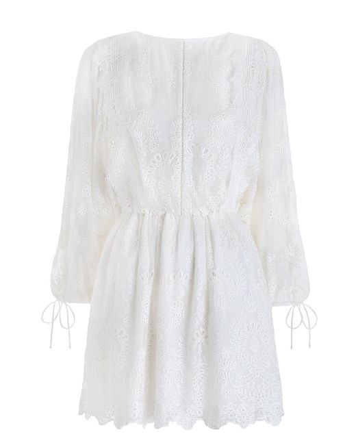 ZIMMERMANN SILK ALCHEMY TWINE EMBROIDERY DRESS Size 0 XS ladies